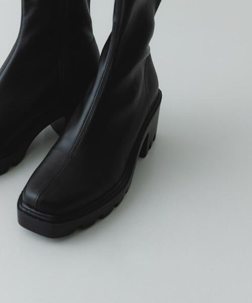 RODE SKO（ロデスコ）の「『WEB限定』　厚底スクエアブーツ（ブーツ・レディース・ブラック/ダークブラウン・37/38/36）」の21枚目の写真