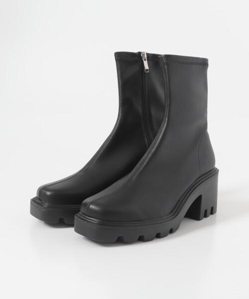 RODE SKO（ロデスコ）の「『WEB限定』　厚底スクエアブーツ（ブーツ・レディース・ブラック/ダークブラウン・37/38/36）」の22枚目の写真