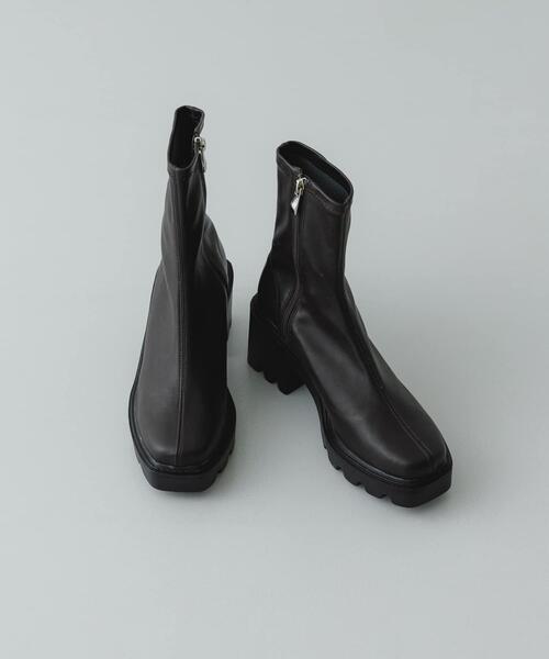 RODE SKO（ロデスコ）の「『WEB限定』　厚底スクエアブーツ（ブーツ・レディース・ブラック/ダークブラウン・37/38/36）」の4枚目の写真