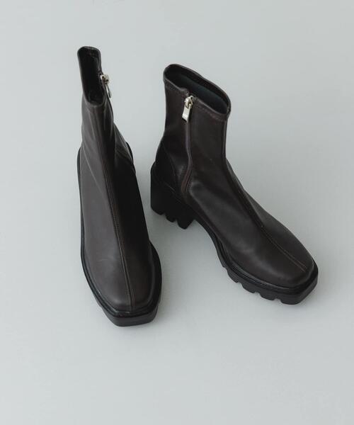 RODE SKO（ロデスコ）の「『WEB限定』　厚底スクエアブーツ（ブーツ・レディース・ブラック/ダークブラウン・37/38/36）」の5枚目の写真