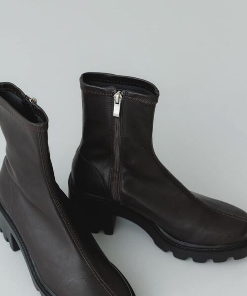 RODE SKO（ロデスコ）の「『WEB限定』　厚底スクエアブーツ（ブーツ・レディース・ブラック/ダークブラウン・37/38/36）」の6枚目の写真