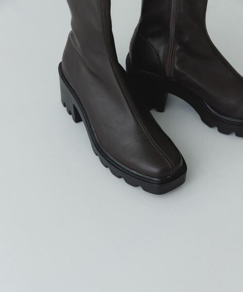 RODE SKO（ロデスコ）の「『WEB限定』　厚底スクエアブーツ（ブーツ・レディース・ブラック/ダークブラウン・37/38/36）」の7枚目の写真