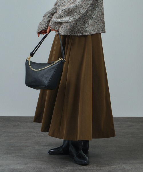 SALON adam et rope'（サロン アダム エ ロペ）の「パールレザーライクフレアスカート（スカート・レディース・ブラック/ブラウン系その他2・FREE）」の20枚目の写真