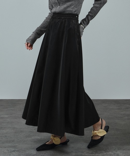 セール】パールレザーライクフレアスカート（スカート）｜SALON adam