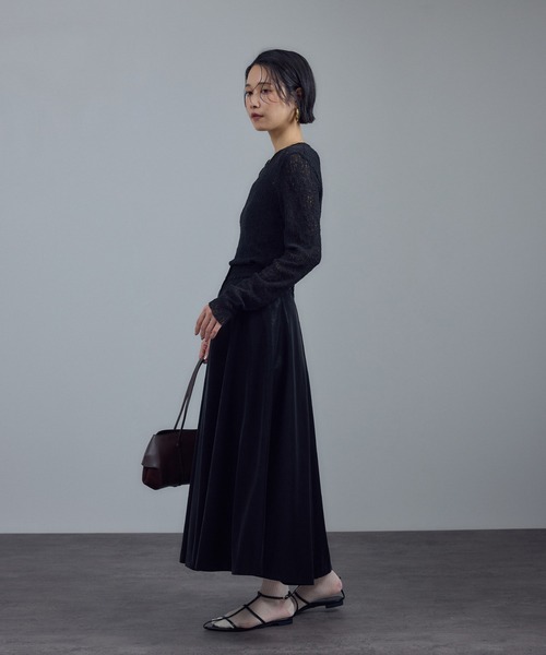 セール】パールレザーライクフレアスカート（スカート）｜SALON adam