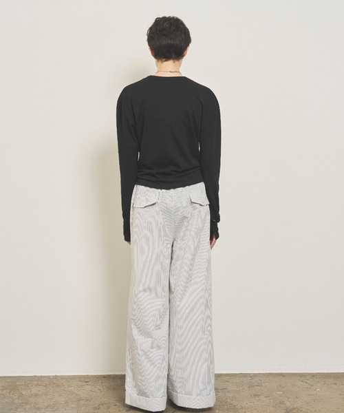 VION(ヴィオン)の「ストライプワイドパンツ / Stripe Wide Pants(その他パンツ・レディース・ホワイト/ネイビー・SMALL/MEDIUM)」の22枚目の写真