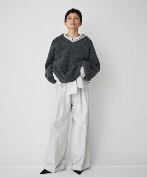 VION(ヴィオン)の「ストライプワイドパンツ / Stripe Wide Pants(その他パンツ・レディース・ホワイト/ネイビー・SMALL/MEDIUM)」の17枚目の写真