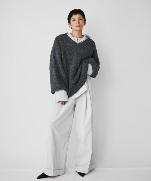 VION(ヴィオン)の「ストライプワイドパンツ / Stripe Wide Pants(その他パンツ・レディース・ホワイト/ネイビー・SMALL/MEDIUM)」の16枚目の写真
