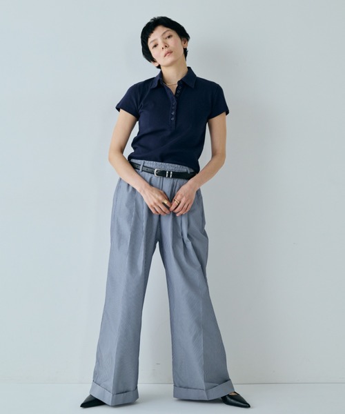 VION(ヴィオン)の「ストライプワイドパンツ / Stripe Wide Pants(その他パンツ・レディース・ホワイト/ネイビー・SMALL/MEDIUM)」の12枚目の写真