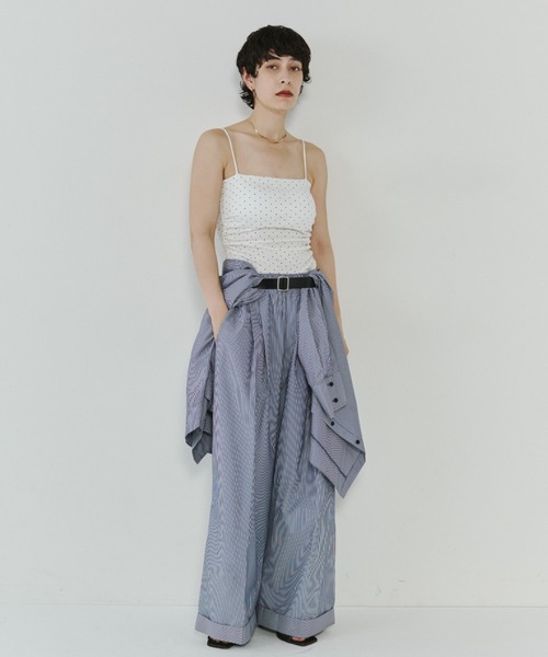 VION(ヴィオン)の「ストライプワイドパンツ / Stripe Wide Pants(その他パンツ・レディース・ホワイト/ネイビー・SMALL/MEDIUM)」の6枚目の写真
