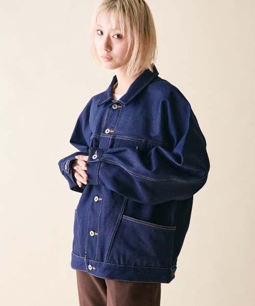 rehacer（レアセル）の「rehacer : Reverie Denim Jacket / レヴァリエ リジット デニムジャケット（デニムジャケット・レディース・インディゴブルー・SMALL）」の4枚目の写真