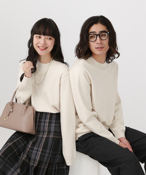 GLOBAL WORK（グローバルワーク）の「メルティクルーネックプルオーバー/523898（ニット/セーター・メンズ・ライトブルー/グレー/チャコールグレー/ホワイト系その他2/ワインレッド/グリーン/ベージュ/ネイビー/ダークグリーン/ライトパープル・LARGE/X-LARGE/SMALL/MEDIUM/XX-LARGE/3XL/X-SMALL）」の2枚目の写真