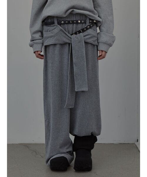 LCDC TM(エルシーディーシーティーエム)の「【Geek Office / ギークオフィス】LCDC TM / TIED DETAIL JERSEY PANTS(スウェットパンツ・レディース・グレー・SMALL)」の1枚目の写真