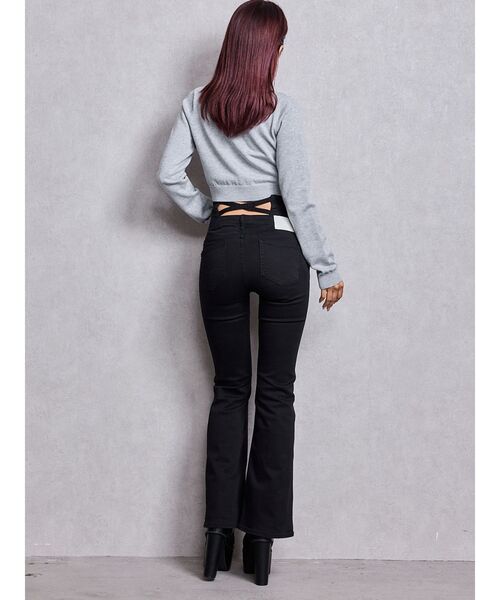 GYDA（ジェイダ）の「Symmetry GYDAラメニットトップス（ニット/セーター・レディース・ブラック/グレー/オフホワイト/ピンク・FREE）」の16枚目の写真