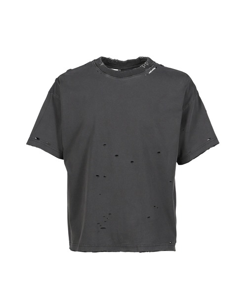 NUBIAN(ヌビアン)の「PIERCED TEE(Tシャツ/カットソー・メンズ・ブラック・MEDIUM/LARGE/SMALL)」の1枚目の写真