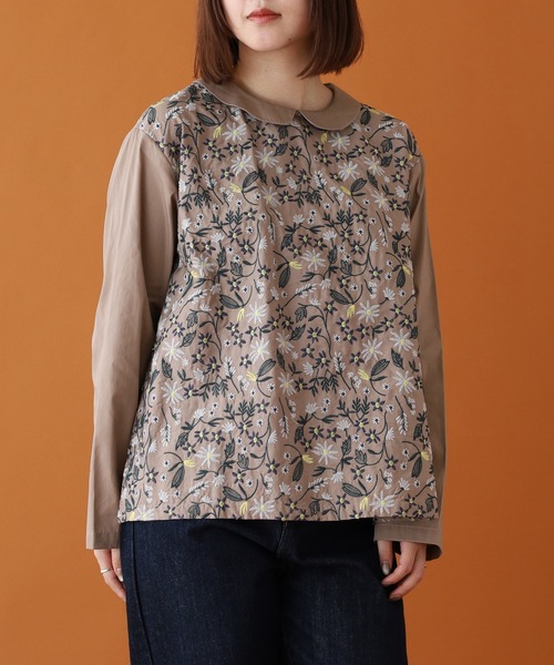 MIYANISHIYAMA 小花刺繍ブラウス MIYANISHIYAMA 小花刺繍ブラウス 