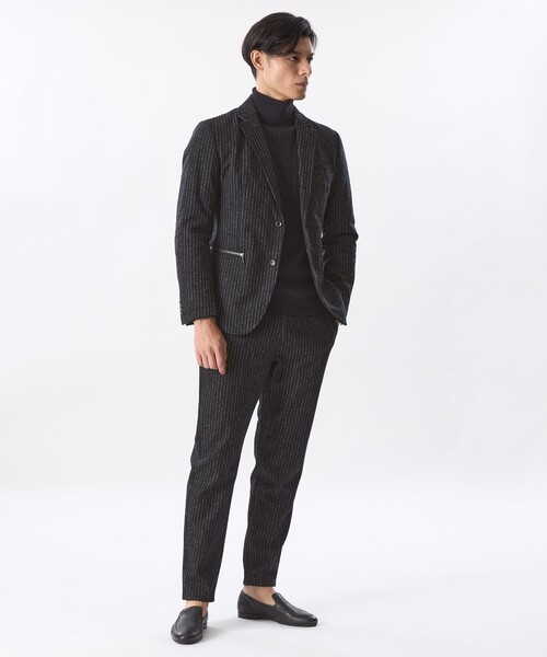 EPOCA UOMO(エポカウォモ)の「【セットアップ対応】ストライプ中わたジャケット(テーラードジャケット・メンズ・ブラック/グレー系その他2・48/46)」の12枚目の写真