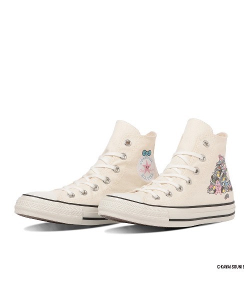 CONVERSE(コンバース)の「CONVERSE ALL STAR KM HI / KAWAISOUNI!(コンバース オールスター KM HI / 可哀想に!)(スニーカー・レディース・オフホワイト/ブラック・23cm/23.5cm/24cm/24.5cm/25cm)」の2枚目の写真