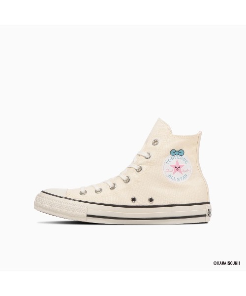 CONVERSE(コンバース)の「CONVERSE ALL STAR KM HI / KAWAISOUNI!(コンバース オールスター KM HI / 可哀想に!)(スニーカー・レディース・オフホワイト/ブラック・23cm/23.5cm/24cm/24.5cm/25cm)」の3枚目の写真
