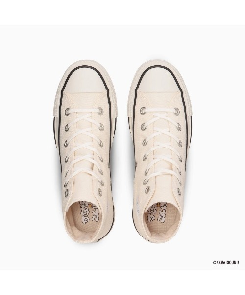 CONVERSE(コンバース)の「CONVERSE ALL STAR KM HI / KAWAISOUNI!(コンバース オールスター KM HI / 可哀想に!)(スニーカー・レディース・オフホワイト/ブラック・23cm/23.5cm/24cm/24.5cm/25cm)」の5枚目の写真