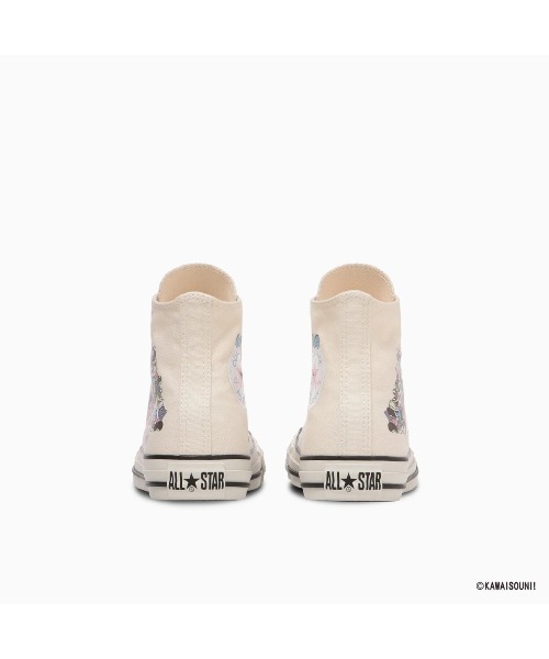 CONVERSE(コンバース)の「CONVERSE ALL STAR KM HI / KAWAISOUNI!(コンバース オールスター KM HI / 可哀想に!)(スニーカー・レディース・オフホワイト/ブラック・23cm/23.5cm/24cm/24.5cm/25cm)」の7枚目の写真