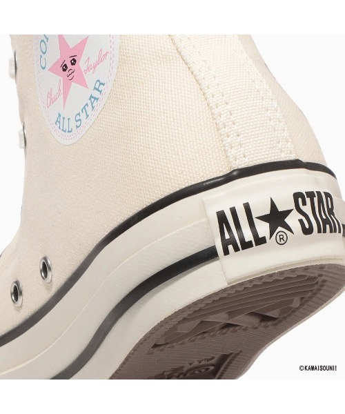 CONVERSE(コンバース)の「CONVERSE ALL STAR KM HI / KAWAISOUNI!(コンバース オールスター KM HI / 可哀想に!)(スニーカー・レディース・オフホワイト/ブラック・23cm/23.5cm/24cm/24.5cm/25cm)」の9枚目の写真