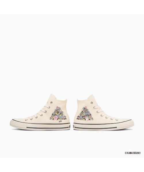 CONVERSE(コンバース)の「CONVERSE ALL STAR KM HI / KAWAISOUNI!(コンバース オールスター KM HI / 可哀想に!)(スニーカー・レディース・オフホワイト/ブラック・23cm/23.5cm/24cm/24.5cm/25cm)」の10枚目の写真