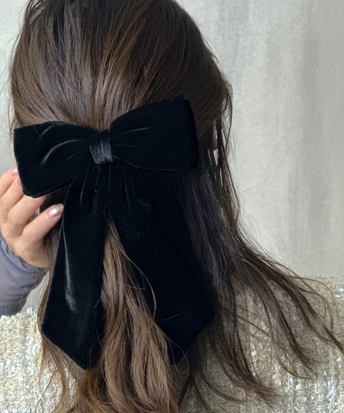 セール】ベロアリボンバレッタ（バレッタ/ヘアクリップ）｜Heartdance