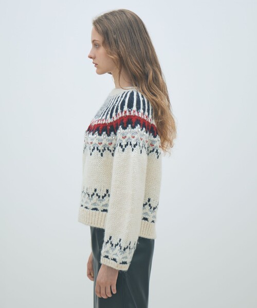 ビジュージャカード クルーネックプルオーバー（ニット/セーター