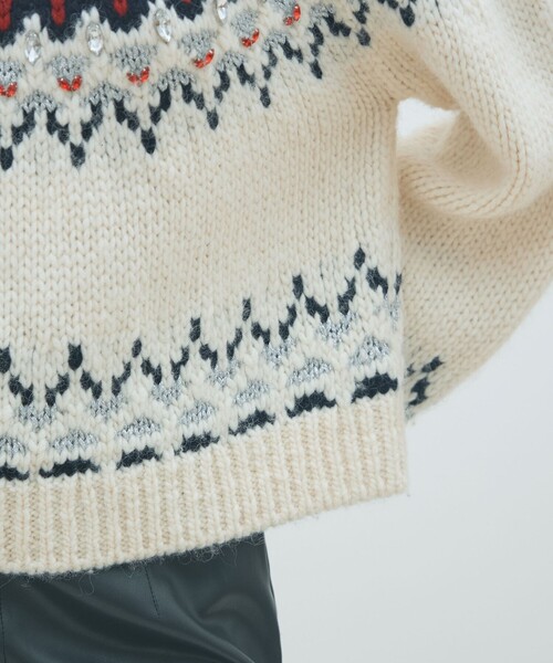 MACPHEE（マカフィー）の「ビジュージャカード クルーネックプル