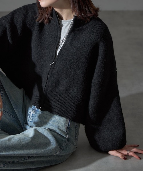 each（イーチ）の「ダブルジップ圧縮ニットボリュームスリーブパーカー（パーカー・レディース・ブラック/モカ/ブラウン・FREE）」の17枚目の写真