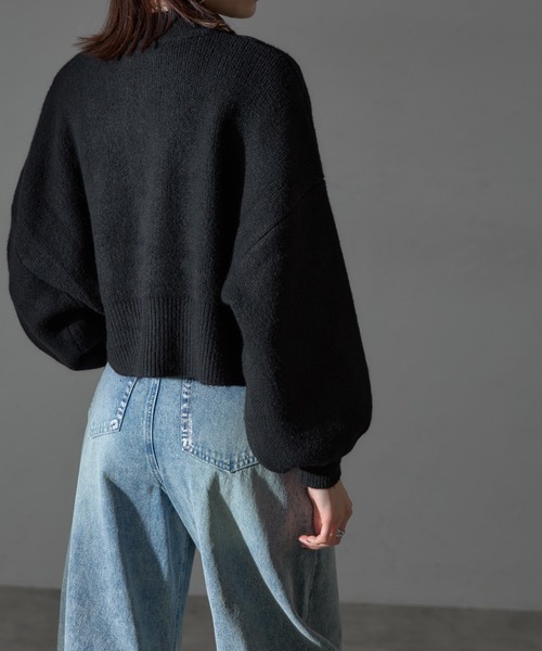 each（イーチ）の「ダブルジップ圧縮ニットボリュームスリーブパーカー（パーカー・レディース・ブラック/モカ/ブラウン・FREE）」の21枚目の写真