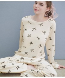 PEACH JOHN（ピーチジョン）の「カットソーリボンプリントパジャマ（ルームウェア/パジャマ）」