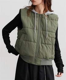 Soiunique（スワユニーク）の「中わた入りフード付きベストジャケット　［Soiunique］（ミリタリージャケット）」