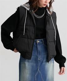 Soiunique（スワユニーク）の「中わた入りフード付きベストジャケット　［Soiunique］（ミリタリージャケット）」