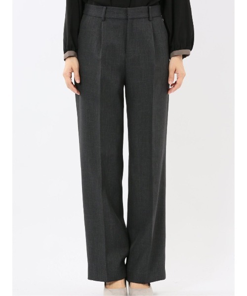 m.f.editorial（エムエフエディトリアル）の「【ストレッチ ウォッシャブル】m.f.エディトリアルレディース リラクシング カラーレスジャケット＋セミワイドパンツ シャーク紺（スーツセット・レディース・ネイビー・S/MEDIUM/LARGE/X-LARGE）」の6枚目の写真