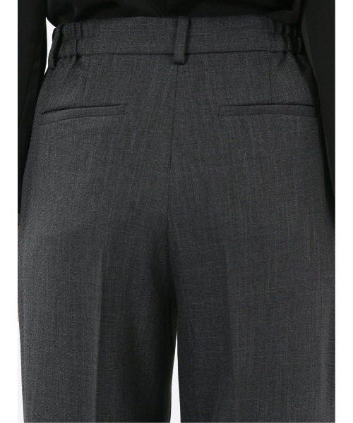 m.f.editorial（エムエフエディトリアル）の「【ストレッチ ウォッシャブル】m.f.エディトリアルレディース リラクシング カラーレスジャケット＋セミワイドパンツ シャーク紺（スーツセット・レディース・ネイビー・S/MEDIUM/LARGE/X-LARGE）」の9枚目の写真