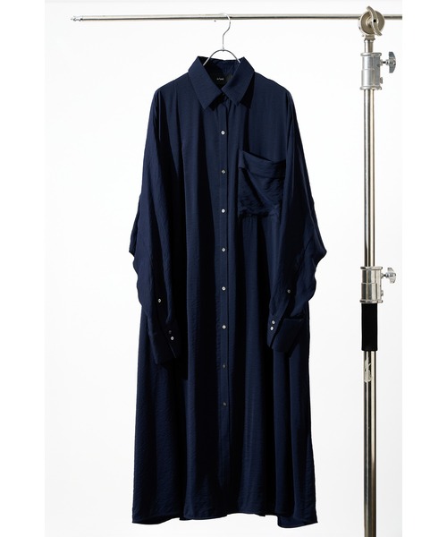 c/est（シーエ）の「【 c/est / シーエ 】 FRANNY -SHIRTS ONE PIECE-  / シャツワンピース　2536008 API（ワンピース・レディース・オフホワイト/ネイビー・FREE）」の2枚目の写真