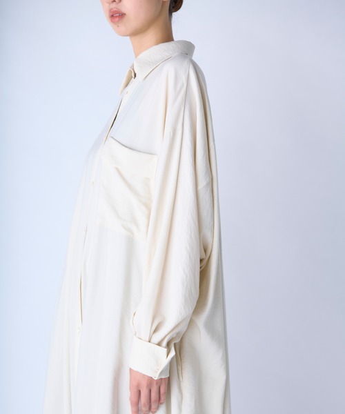 c/est（シーエ）の「【 c/est / シーエ 】 FRANNY -SHIRTS ONE PIECE-  / シャツワンピース　2536008 API（ワンピース・レディース・オフホワイト/ネイビー・FREE）」の6枚目の写真