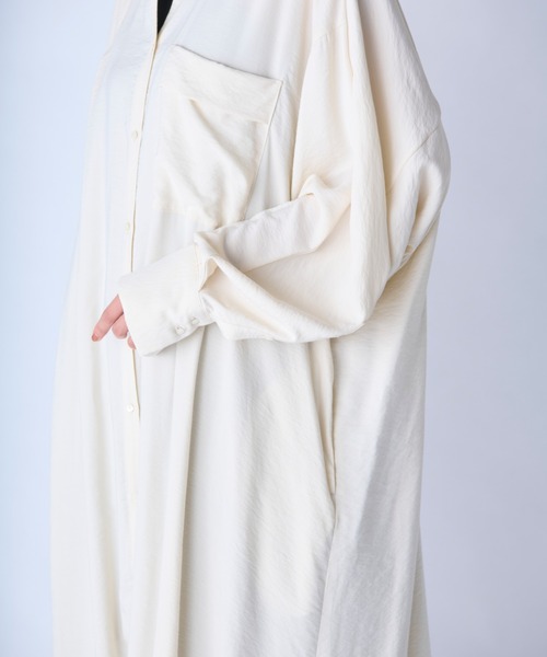 c/est（シーエ）の「【 c/est / シーエ 】 FRANNY -SHIRTS ONE PIECE-  / シャツワンピース　2536008 API（ワンピース・レディース・オフホワイト/ネイビー・FREE）」の9枚目の写真