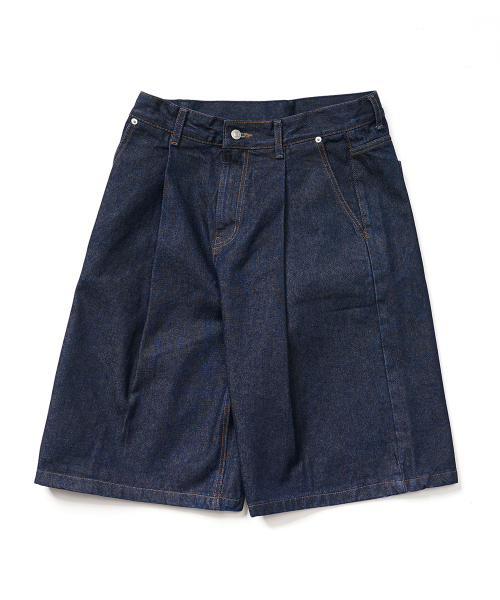 GAKKAI UNIONS(ガッカイユニオンズ)の「ワンタックバミューダデニムパンツインディゴ(その他パンツ・レディース・その他・SMALL/LARGE)」の4枚目の写真