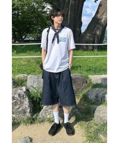 GAKKAI UNIONS(ガッカイユニオンズ)の「ワンタックバミューダデニムパンツインディゴ(その他パンツ・レディース・その他・SMALL/LARGE)」の7枚目の写真