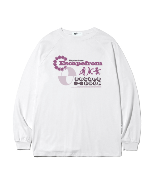 ESCAPEFROM(エスケープフロム)の「アドベンチャーピープルプリントロングスリーブホワイト(Tシャツ/カットソー・レディース・その他・MEDIUM/LARGE/SMALL)」の1枚目の写真