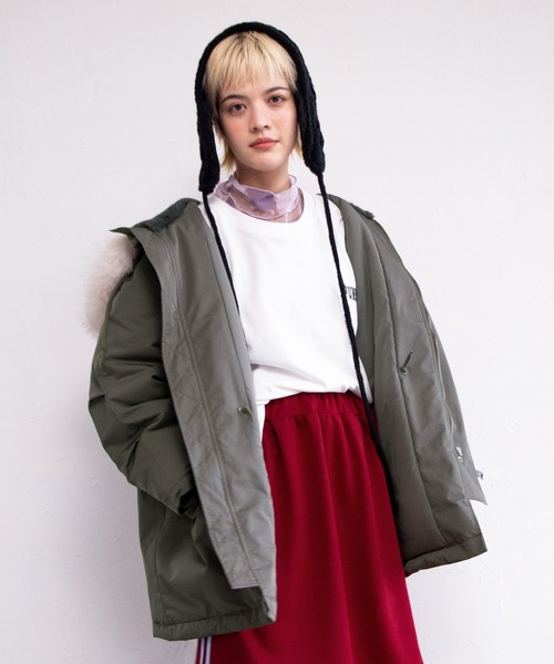 PUNYUS（プニュズ）の「【予約】N-3B（ミリタリージャケット・レディース・カーキ/ネイビー/ピンク・1/2/3/4/5）」の9枚目の写真