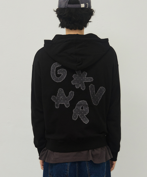GRAVER（グレーバー）の「[ユニセックス]DOTS GRAV フードパーカー_2カラー（パーカー・レディース・ブラック/グレー・MEDIUM/LARGE）」の12枚目の写真
