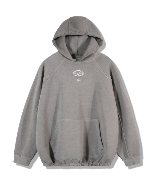 GUBIN(グビン)の「ピグメントラインバンディングフードパーカー - ライトグレー(パーカー・レディース・その他・SMALL/MEDIUM/LARGE)」の2枚目の写真