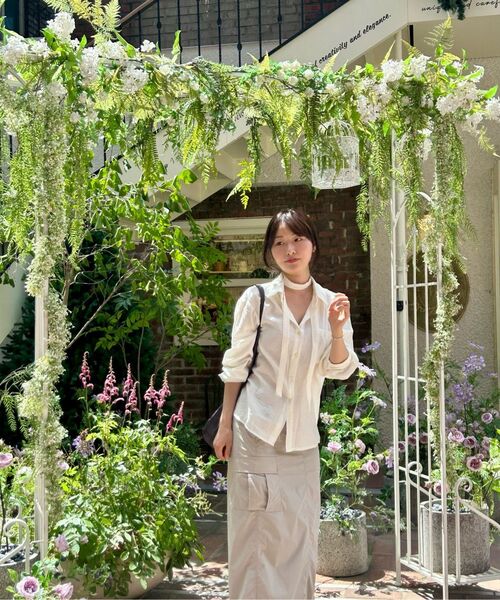 MUSINSA STANDARD WOMAN（ムシンサスタンダードウーマン）の「ウィメンズカーゴマキシスカート[ライトベージュ]（スカート・レディース・その他・SMALL/MEDIUM/LARGE/X-SMALL）」の15枚目の写真