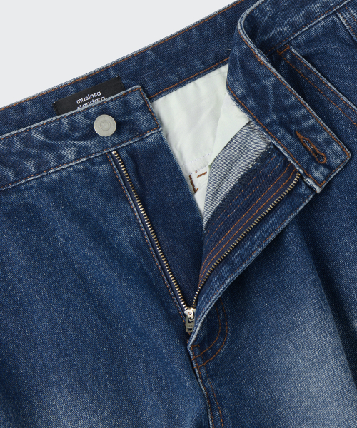 MUSINSA STANDARD（ムシンサスタンダード）の「デニムパラシュートカーゴパンツ [ミディアムインディゴ]（デニムパンツ・メンズ・その他・40/38/42/36/34/28/29/32/30/31/33/26/27）」の4枚目の写真