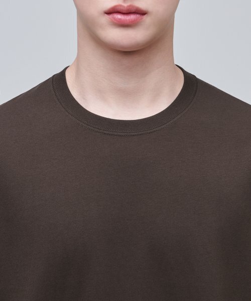 MUSINSA STANDARD（ムシンサスタンダード）の「[クールタンダード] ベーシッククルーネックTシャツ [ダークブラウン]（Tシャツ/カットソー・メンズ・その他・X-LARGE/XX-LARGE/XXX-LARGE/SMALL/MEDIUM/LARGE）」の6枚目の写真