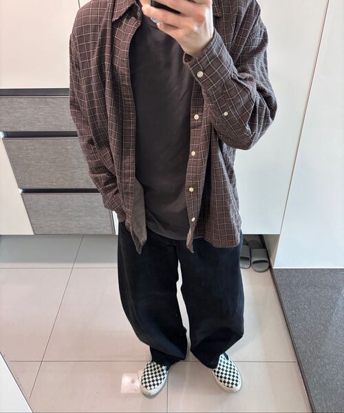 MUSINSA STANDARD（ムシンサスタンダード）の「[クールタンダード] ベーシッククルーネックTシャツ [ダークブラウン]（Tシャツ/カットソー・メンズ・その他・X-LARGE/XX-LARGE/XXX-LARGE/SMALL/MEDIUM/LARGE）」の2枚目の写真